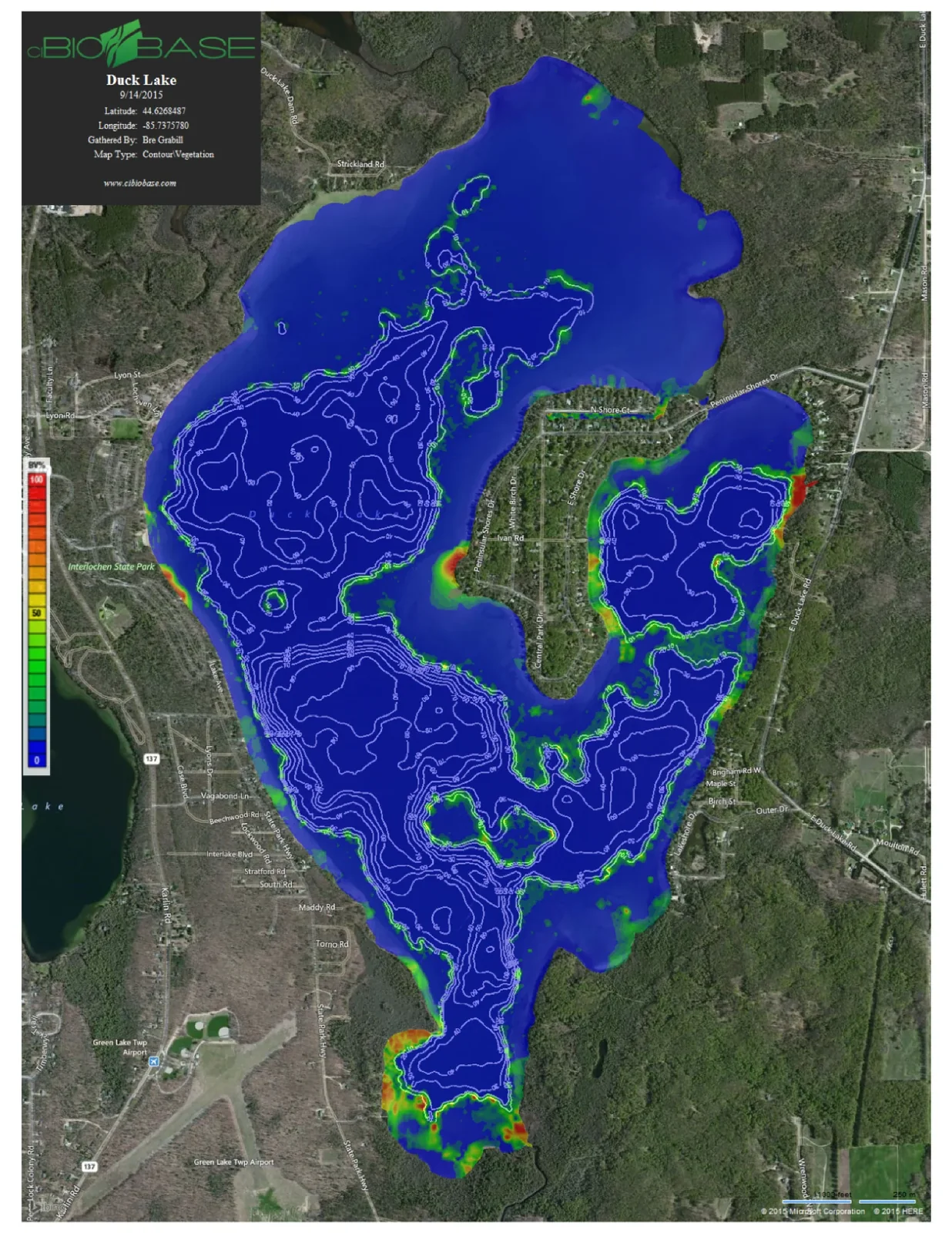 Original cBioBase Duck Lake aquatic-vegetation map dated September 14, 2015